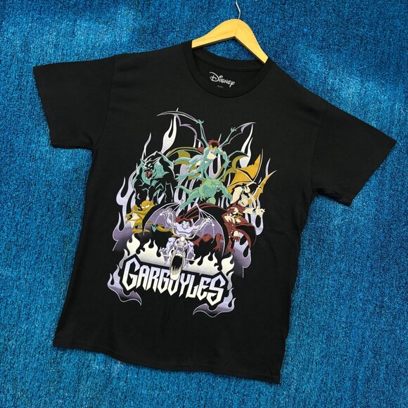 Disney Gargoyles Cartoon Cast Poster T-Shirt Size Medium - Picture 3 of 4